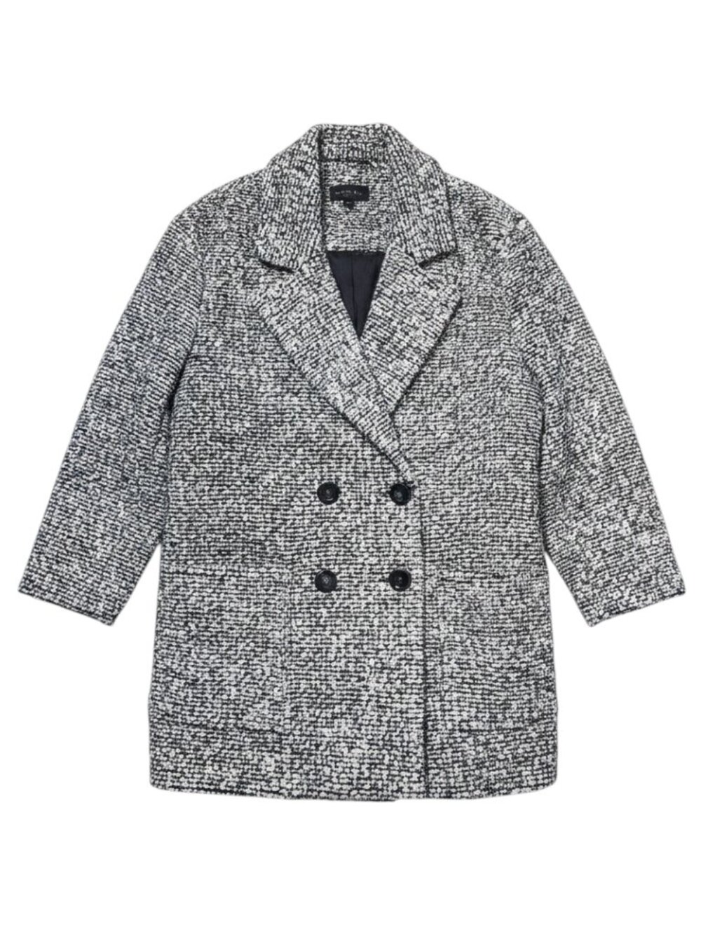 HATCH The Bristol Maternity Coat, Tweed, Size 3 L, New, Warm Pea Coat, Preppy